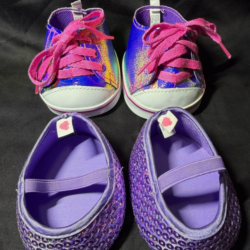 Shimmering Purple and Pink Kids Shoe Set